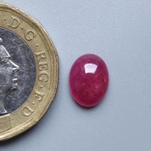 Naturlig rubin ädelsten, AAA+++ röd rubin slätpolerad oval cabochon lös ädelsten, lös rubin cabochon smyckestillbehör, 9 x 7 MM, Ct.2.10