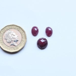 Pietra preziosa taglio rosa, rubino rosso naturale non trattato taglio rosa cabochon sfaccettato incastonato pietra preziosa sfusa, orecchini con rubino sfaccettato forniture per gioielli da 8 a 9 mm Ct8
