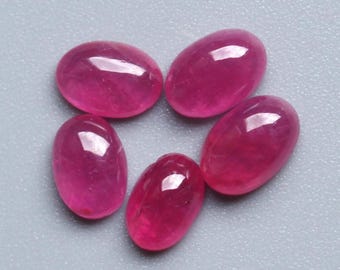 Ruby Gemstone Cabochon, Natural Untreated Red Ruby Smooth Polished Oval Cabochon Loose Gemstone, Ruby Cabochon Lot Jewelry Supplies 6To6.5MM