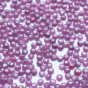 Ruby Sheen Gemstone Natural Untreated Sheen Ruby Smooth Polished Round Cabochon Loose Gemstone 5MM Red Ruby Round Jewelry Supplies 10-20 Pcs