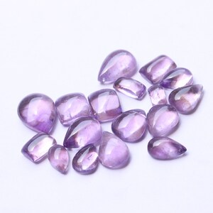 AMETHYST GEMSTONE NATURAL Amethyst Smooth Cabochons Pairs Flat Back Loose Amethyst Cabochons Loose Amethyst Gemstone  9TO13MM