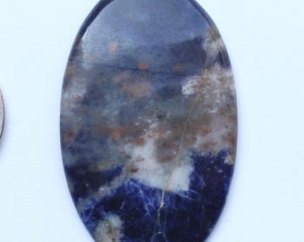 Sodalite Cabochon Gemstone Natural Untreated Sodalite Smooth Polished Cabochon Loose Gemstone Sodalite Jewelry Supplies 47X29MM CT.47.25