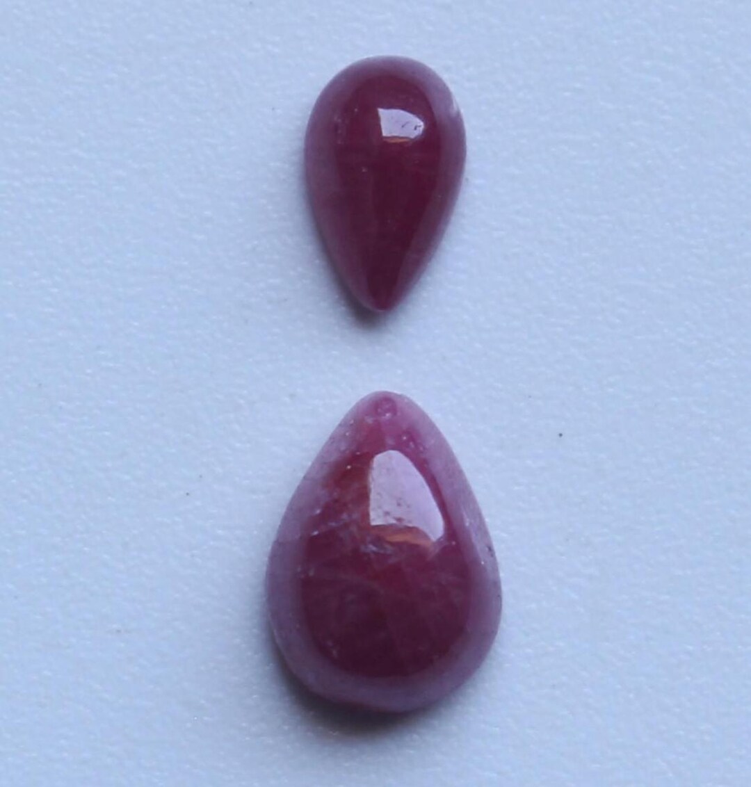Ruby Gemstone, Natural Untreated Red Ruby Smooth Polished Pear Cabochon ...