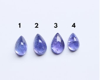 Tanzanite Gemstone, AAA+++ Natural Blue Tanzanite Smooth Polished Cabochon, Tanzanite Pear Lot, Tanzanite Loose Cabochon Jewelry Supplies