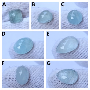 Natural Aqumarine Gemstone Rose Cut Mix Shape Faceted , Rose Cut Aquamarine Gemstone , Loose Aquamarine Rose Cut Loose Gemstone