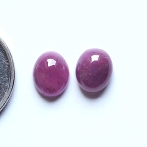 Rubí Cabujón AAA+ Rubí Rojo Natural Suave Pulido Ovalado Piedra Preciosa Suelta, Rubí Cabujón Sin Calentar Rubí Cabujón Suelto Piedra Preciosa 10 x 8 MM