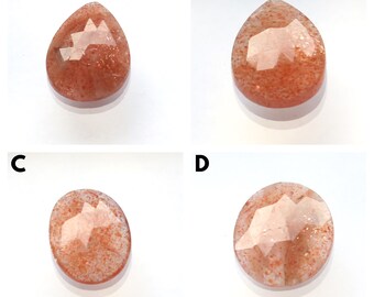 Pietra preziosa naturale di pietra di luna dorata taglio a rosa sfaccettata, pietra preziosa naturale di pietra di luna taglio a rosa cabochon sfusa