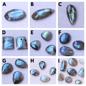 Labradorite Gemstone Natural Blue Flashy Fire Labradorite Rose Cut Mix Shape Blue Flashy Fire Rose Cut Loose Labradorite Gemstone
