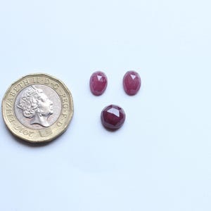 Pietra preziosa taglio rosa, rubino rosso naturale non trattato taglio rosa cabochon sfaccettato incastonato pietra preziosa sfusa, orecchini in rubino sfaccettato forniture per gioielli 8 mm ct 7,45