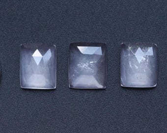Rosen-Schnitt-Edelstein-natürlicher Rosenquarz-Rosen-Schnitt facettierter Cabochon-loser Edelstein, Quarz-Schnitt facettiert, Rosenquarz-Schmuck, der 12TO13MM bildet