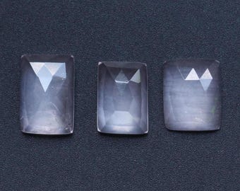 Rosen-Schnitt-Edelstein-natürlicher Rosenquarz-Rosen-Schnitt facettierter Cabochon-loser Edelstein, Quarz-Schnitt facettiert, Rosenquarz-Schmuck, der 14TO15.5 MM macht