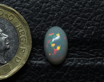 Naturlig etiopisk opal cabochon, AAA+ högkvalitativ naturlig oval flashig eldopal, Welo etiopisk opal lösa ädelstenar smyckestillbehör, 10,5 x 7 MM