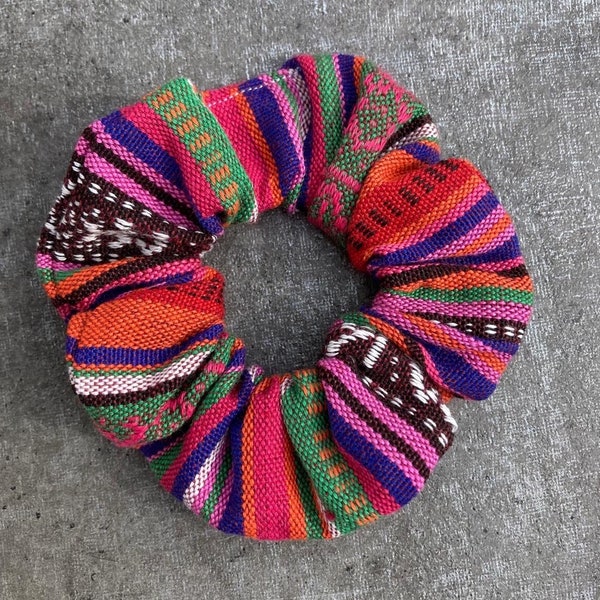 Handmade Scrunchie boho hippie style Haargummi Zopfgummi bunt farbenfroh Muster Geschenk Geschenkidee