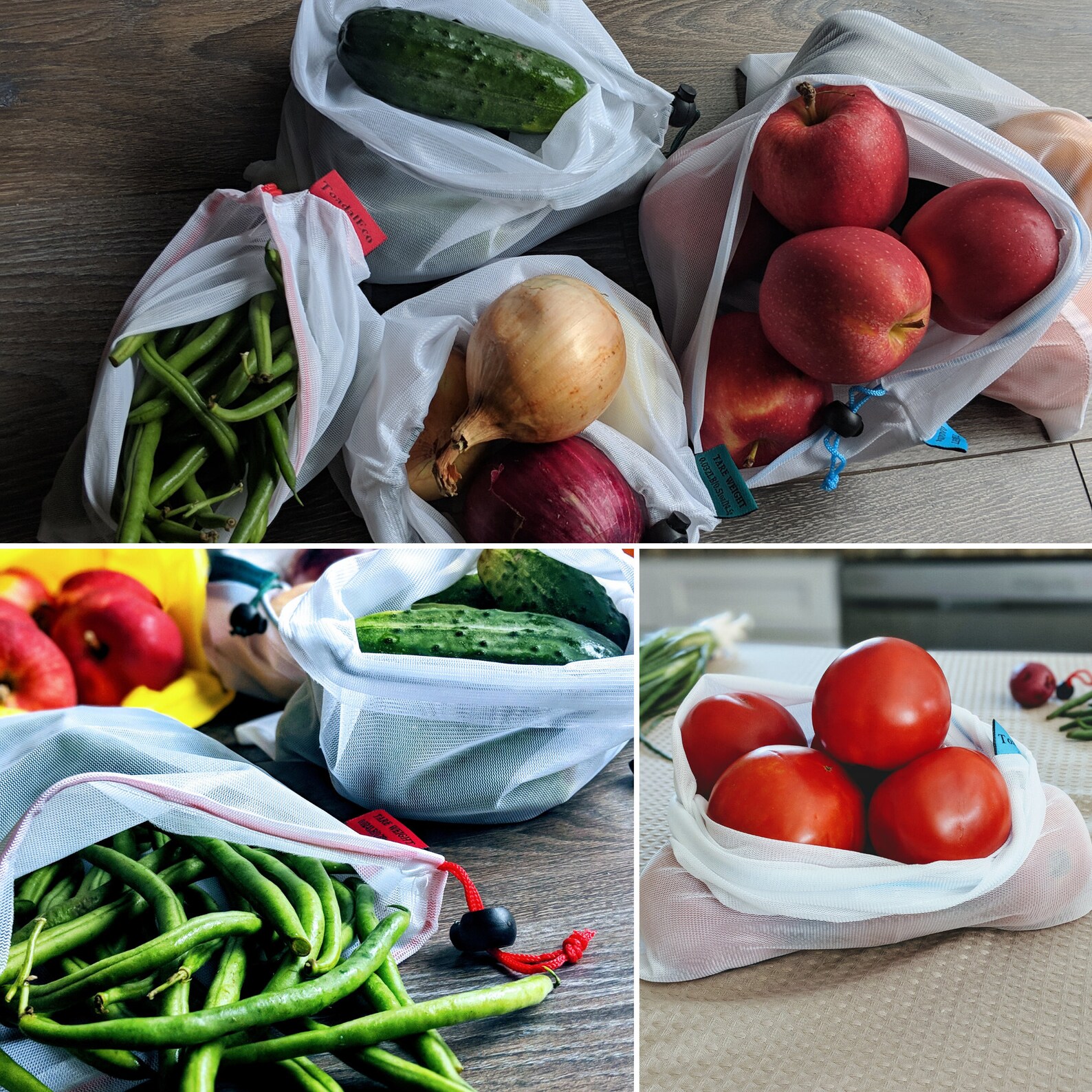 Zero Waste Mesh Produce Bags Set of 9 Mesh Bags for Fresh Etsy