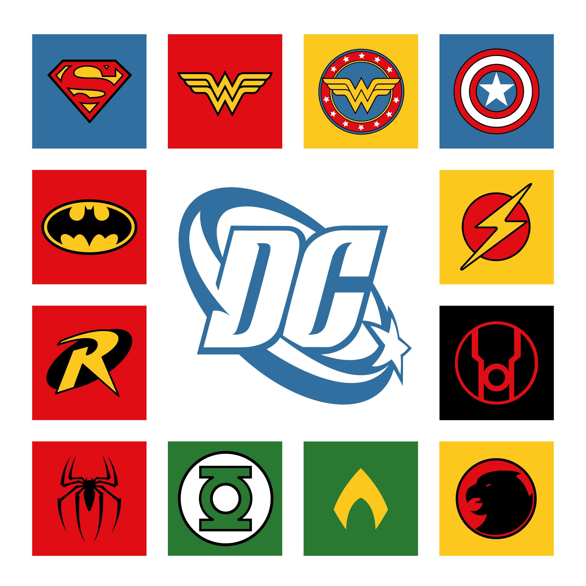 DC Superhero Logos