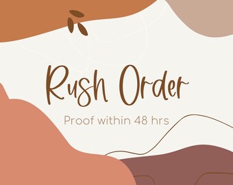 Rush Order Add On, 48 Hours Turnaround,Fast Track Order, Last Minute Gift Idea, Digital Gift, Quick Turnaround Gift