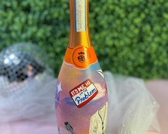 Swiftie Era Painted Champagne Bottle