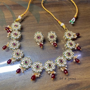 Gorgeous Indian Necklace Set  || Indian style Necklace || Jhumkas || AD jewelry || Jewelry || Necklace || Earrings || Indian jewelry