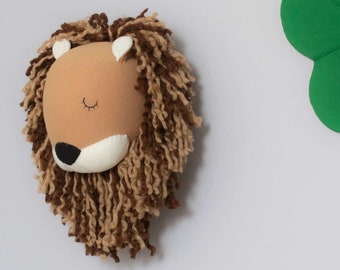 Lion 3D Wall Head Mount Nursery Decor Kids Animal Head Hanging Baby Shower Gift