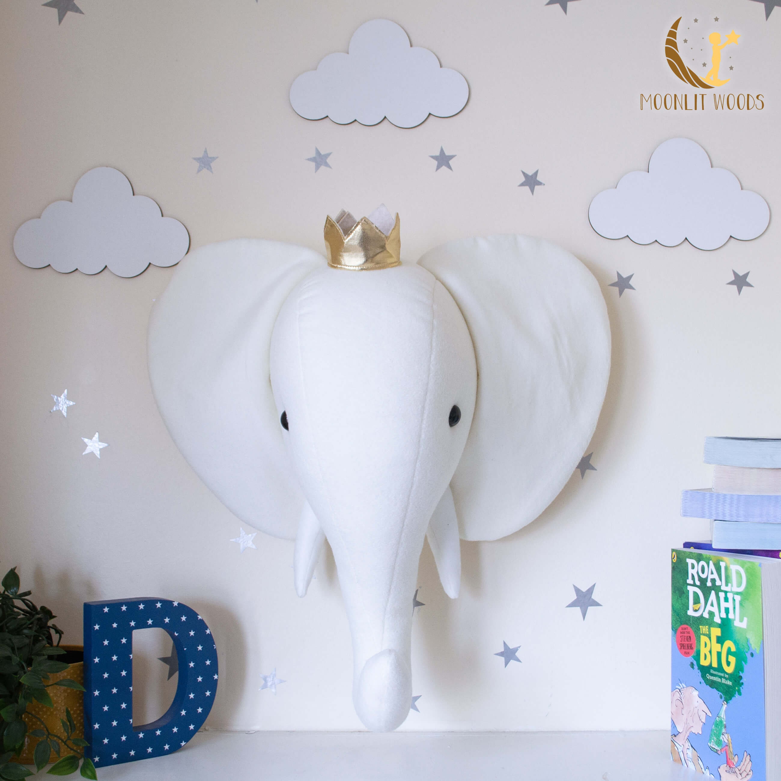 Elephant 3D Head Wall Mount & Nursery Decor For Kids Stuffed Etsy