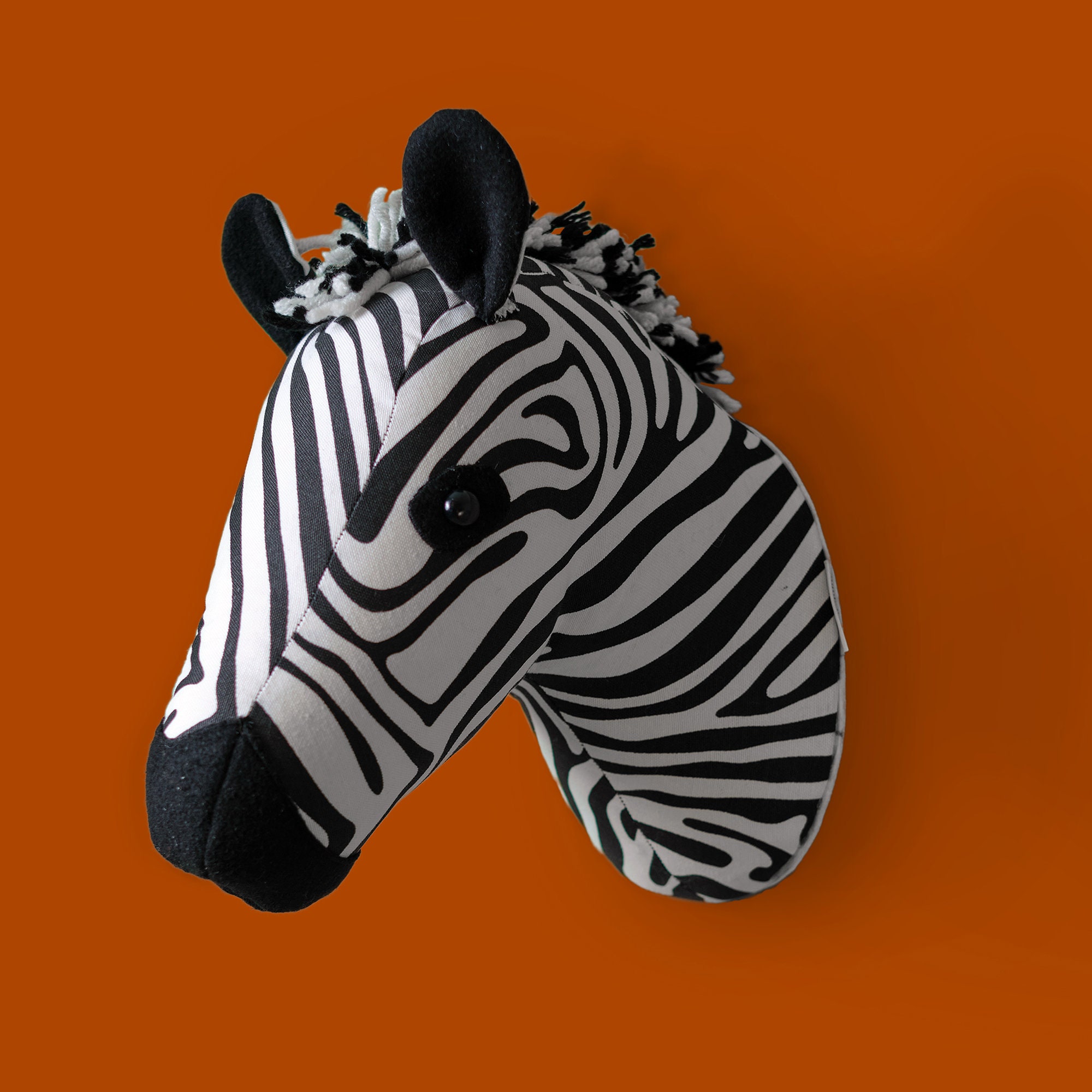 Zebra 3D Wall Head Mount Nursery Decor Kids Animal Hanging Etsy