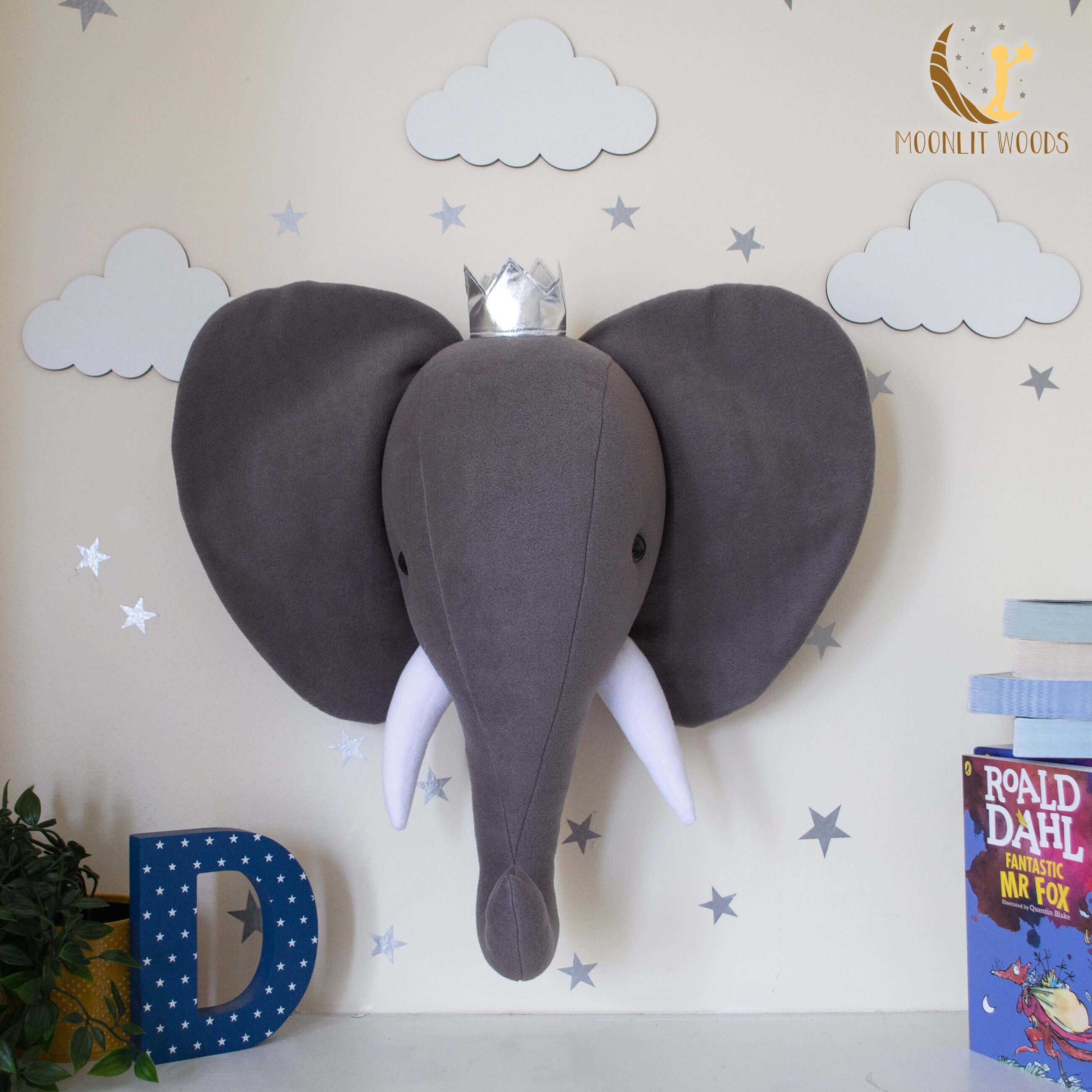 Elephant 3D Head Wall Mount & Nursery Decor For Kids Stuffed Etsy