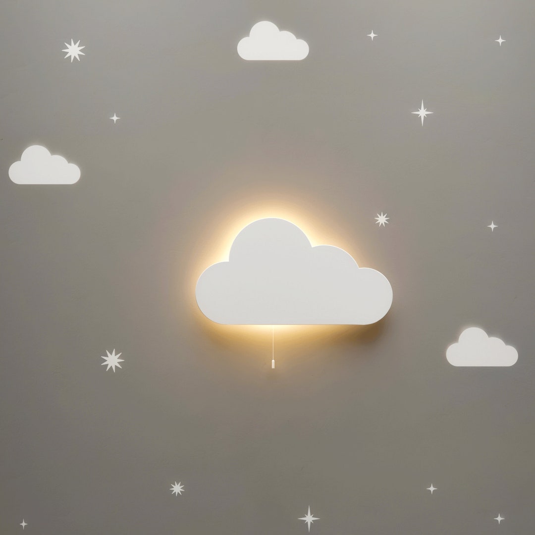 Nursery Wall Lights Cloud and Moon Night Light Customized 