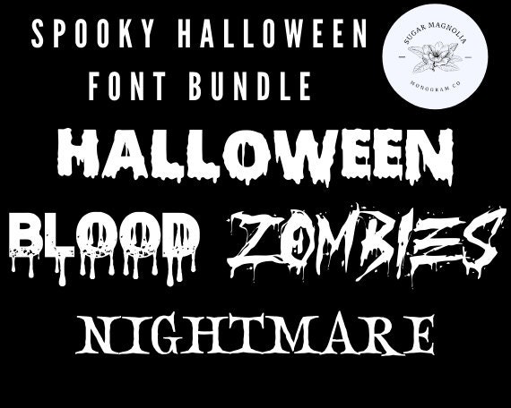 Spooky Halloween Font Bundle-Fonts For Cricut-Font Bundle-Cricut Font…