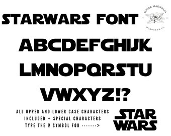Star Wars Font Etsy