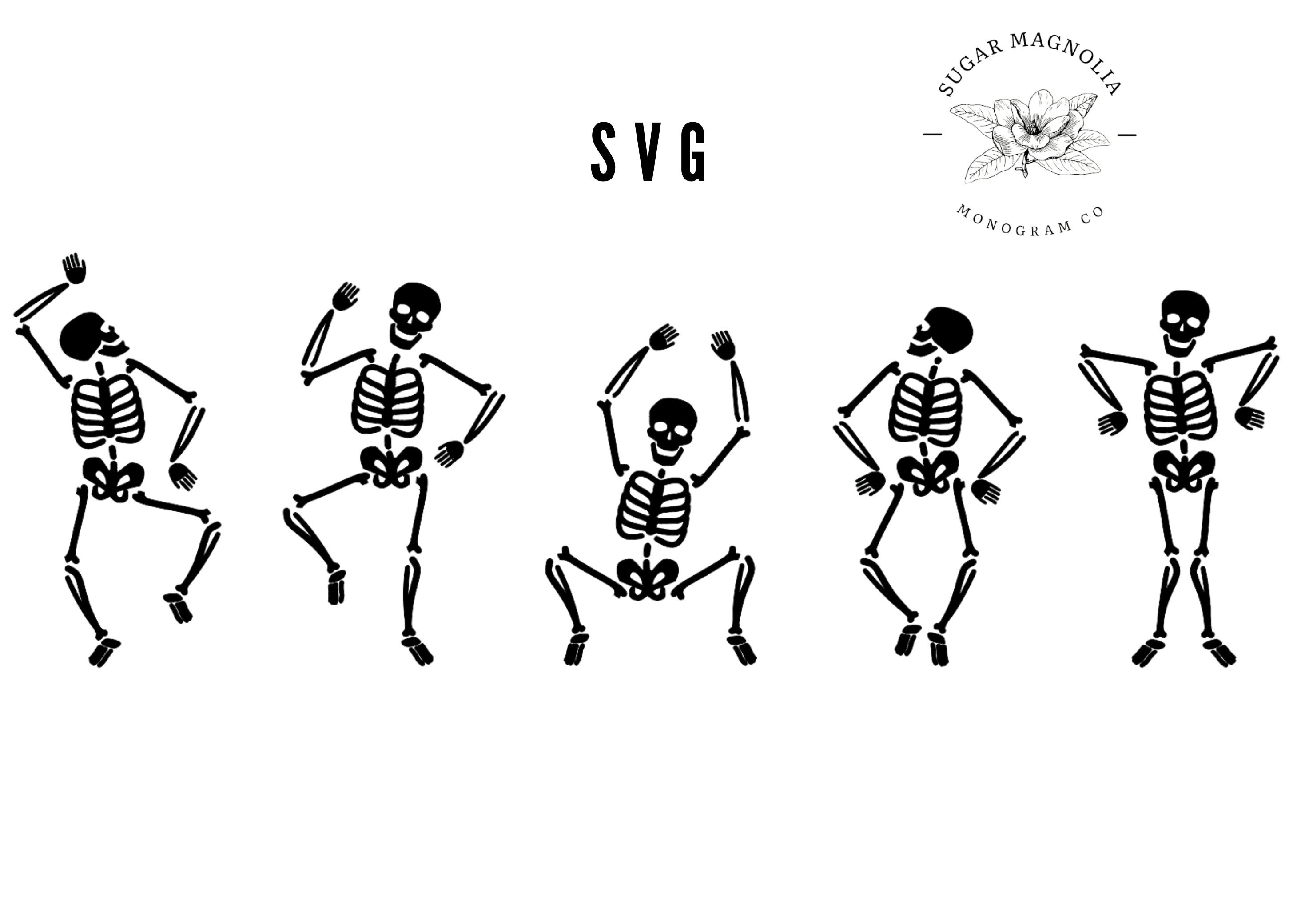 Halloween SVG/PNG-Fall svg-Dancing Skeleton svg-Dancing Skeletons-Ske…