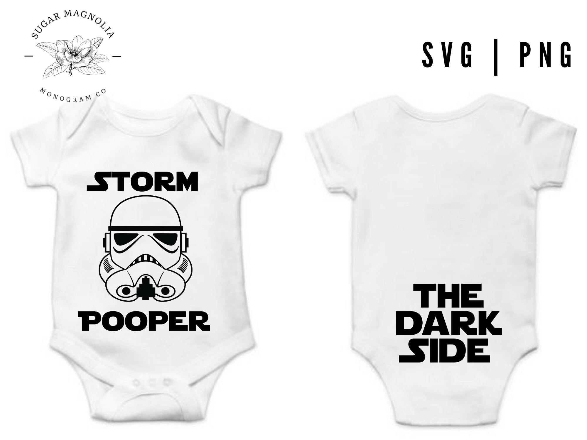 Onesie svg-Funny Onesie Design-Storm Pooper-The Dark Side-Onesie Stat…