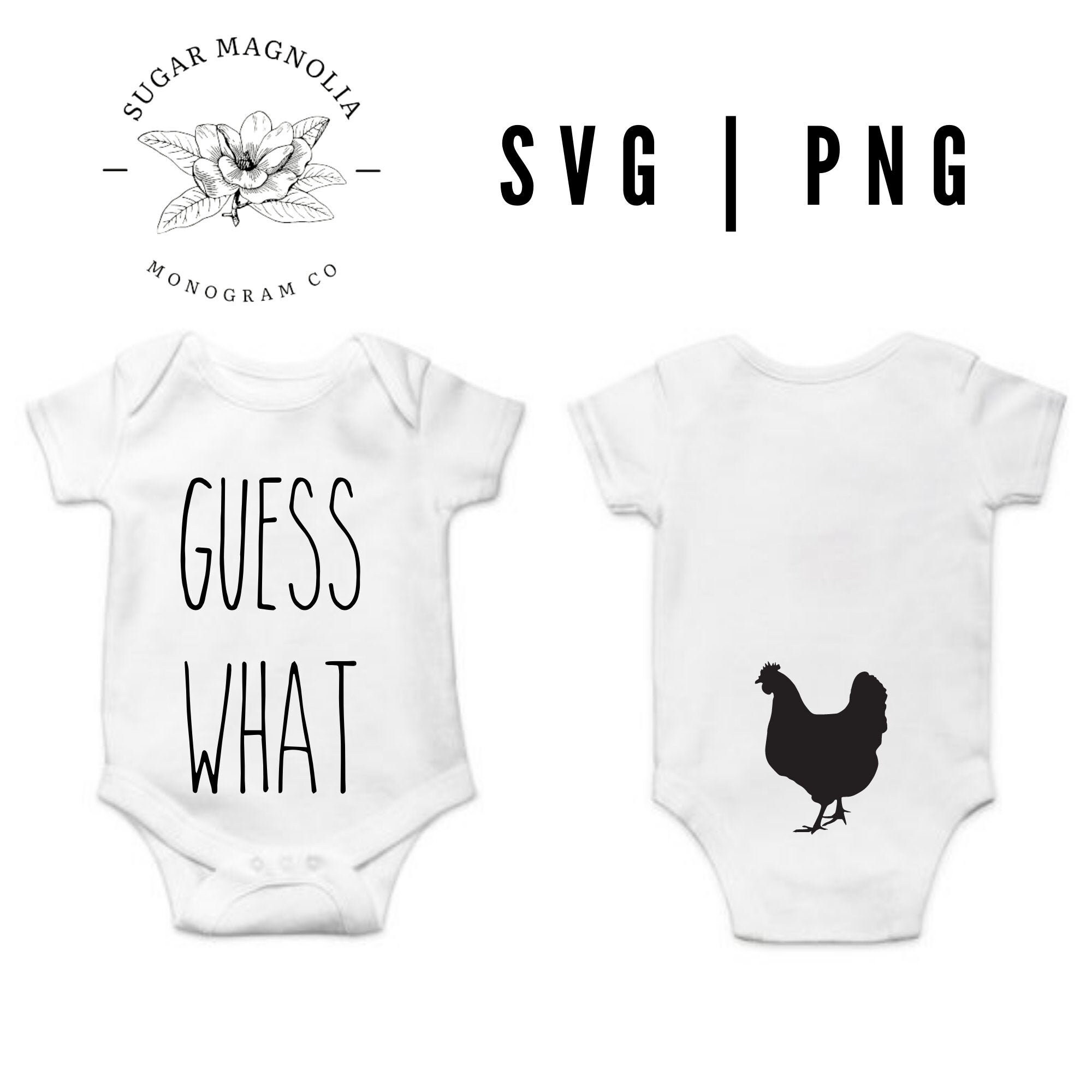 Onesie svg-Funny Onesie Design-Guess What Chicken Butt Onesie Design-…