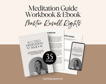 Master Resell Rights How to Meditate Guide Ebook to resell, A guided meditation ebook PLR Sell Editable on Canva, MRR Ebook, Lead Magnet PLR