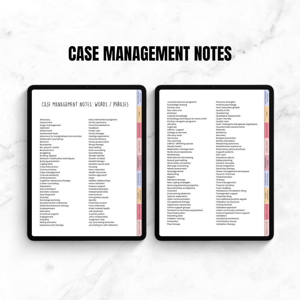 Case Management Bundle Social Worker Canva Digital Printable Etsy