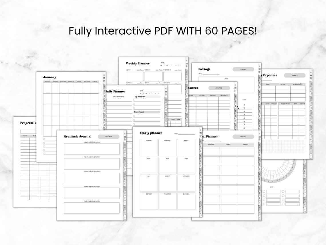 Remarkable 2 Digital Planner Template, Remarkable Canva Template ...