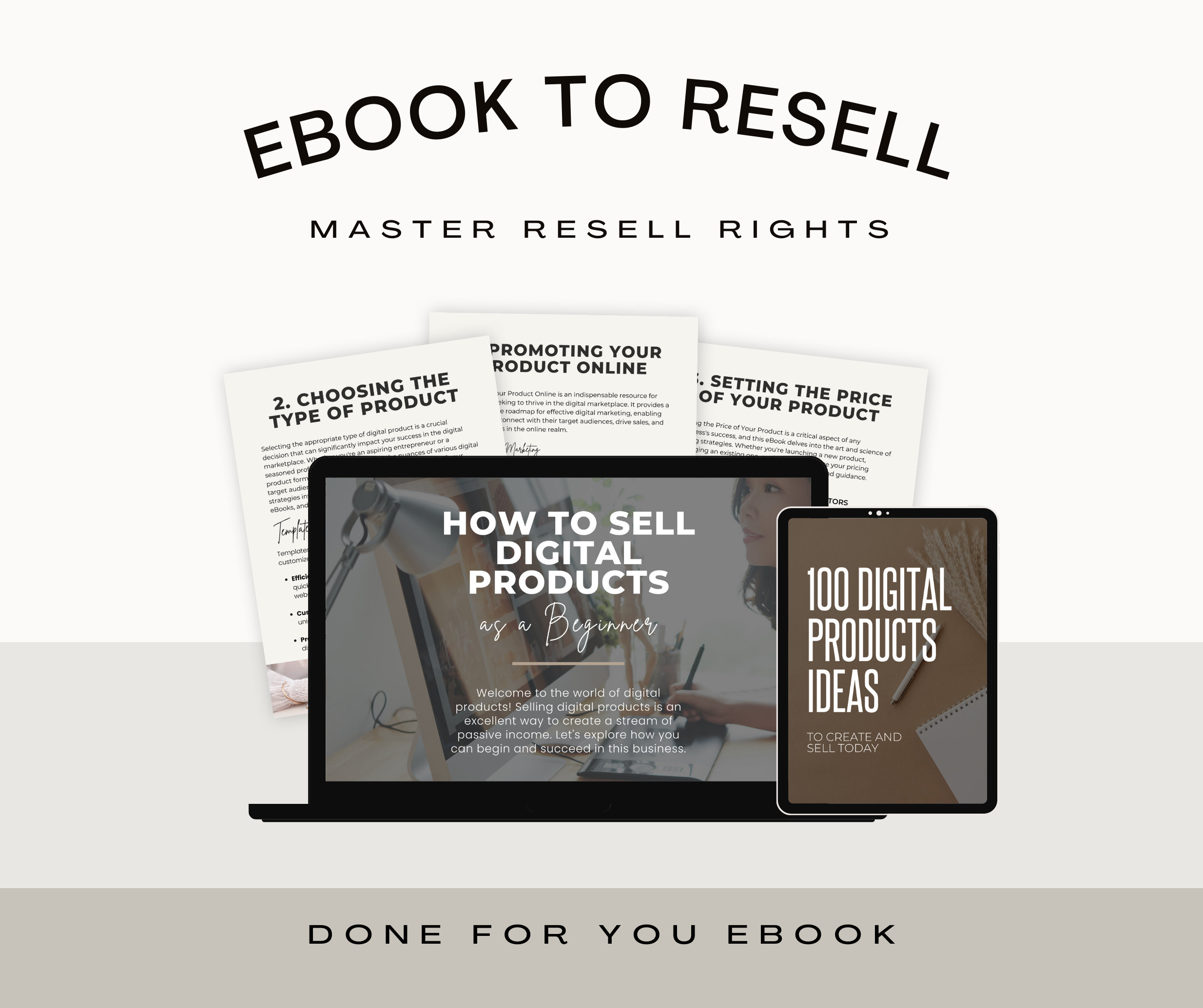 Master Resell Rights How to Sell Digital Products as A Beginner Ebook to Resell, 100 Digital