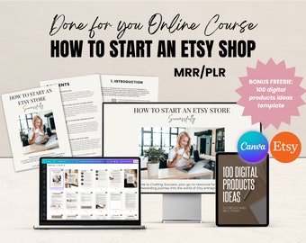 Master Resell Rights How to Start an Etsy Shop Successfully Ebook to resell, 100 Digital Products Ideas, How to Sell on Etsy Editable Canva