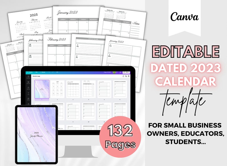 PLR 2023 Canva Planner Template Canva Template Pack Canva Etsy Australia