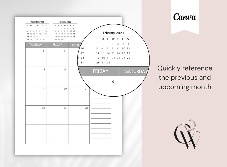 2023 Canva PLanner template Canva Template Pack Canva Etsy 日本