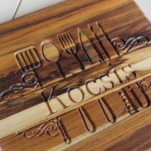 Custom Teak Butcher Block Cutting Board image 1