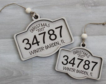 Personalized Home Zip Code Ornament