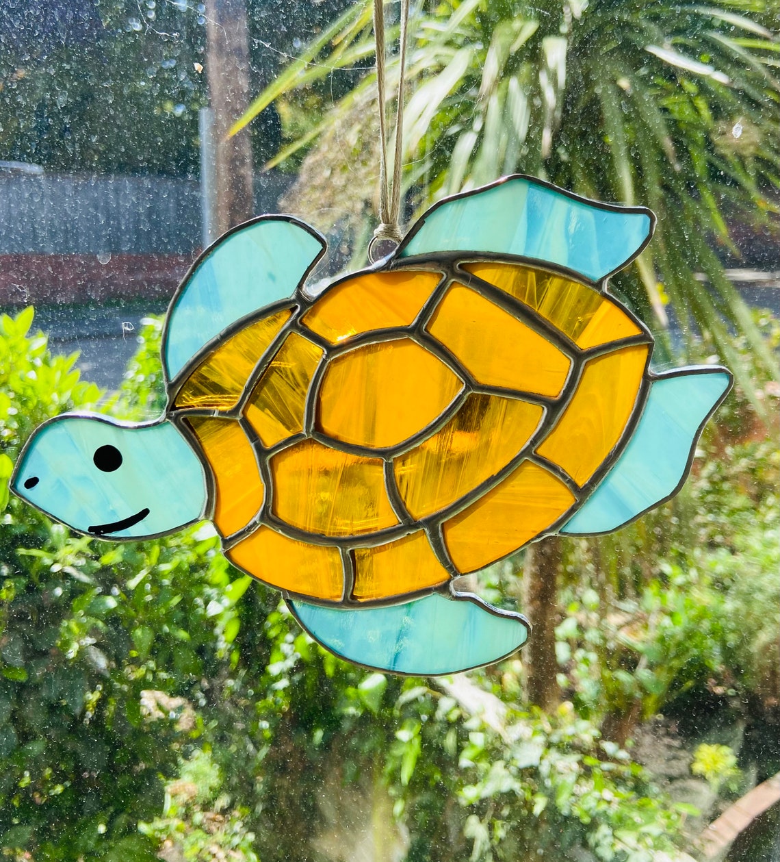 Stained Glass Sun Catcher Window Display Turtle Suncatcher. Etsy