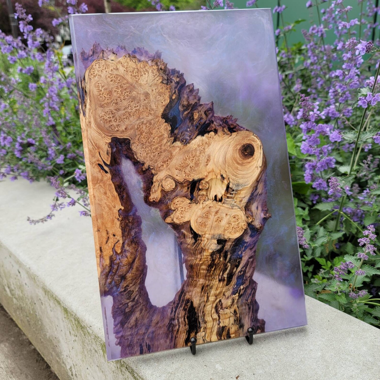 Maple Burl Wood Burple Epoxy Resin Etsy