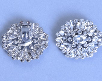 Crystal Semi-Circle Bridal Shoe Clips