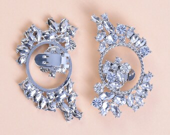 Crystal Semi-Circle Bridal Shoe Clips