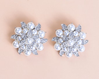 Crystal Semi-Circle Bridal Shoe Clips
