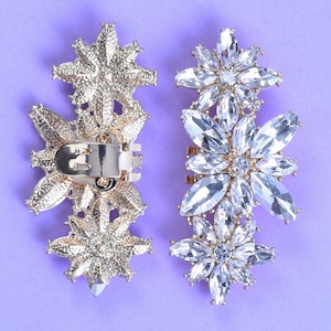 Floral Rhinestone Bridal Shoe Clip
