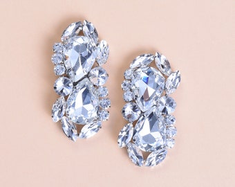 Clips para zapatos de novia con cadena de cristal