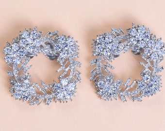 Clips para zapatos de novia con marco de cristal