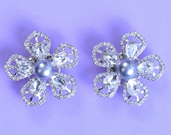 Braut Schuhclips mit Perlen und Kristall
